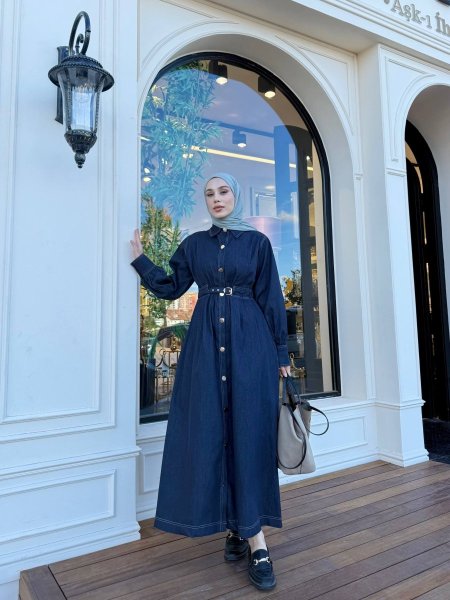 فستان جينز خريفي